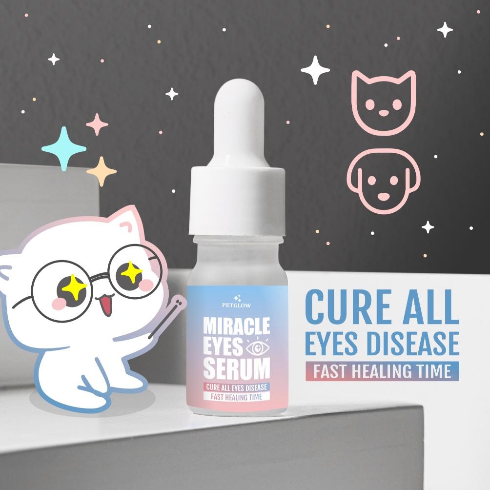 Petglow Miracle Crystal Eyes Serum Tetes Mata Kucing Belekan Berair Iritasi Pembersih Pelembab Mata 