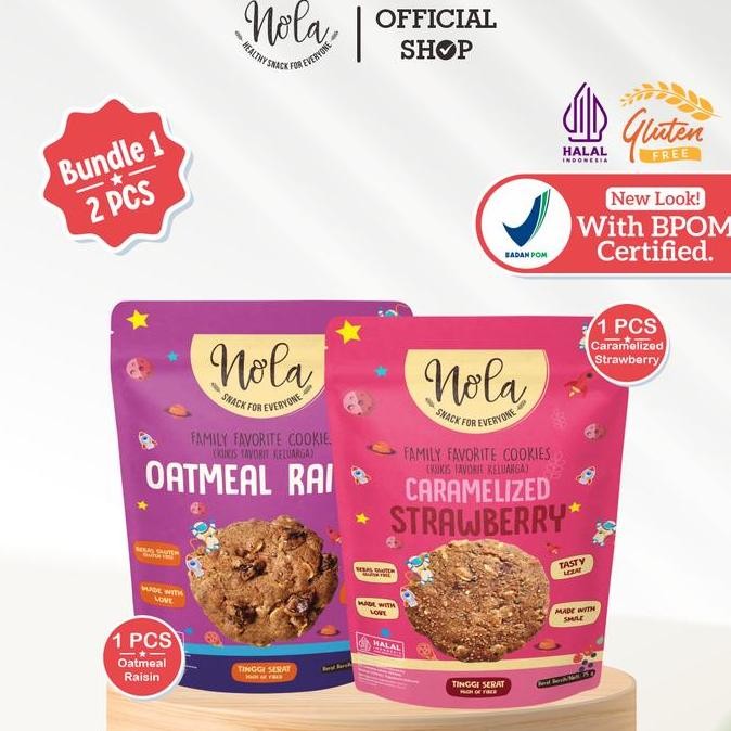 

Nola Granola Chips + Cookies Gluten Free - Bundle Cemilan Sehat Stok Terbatas