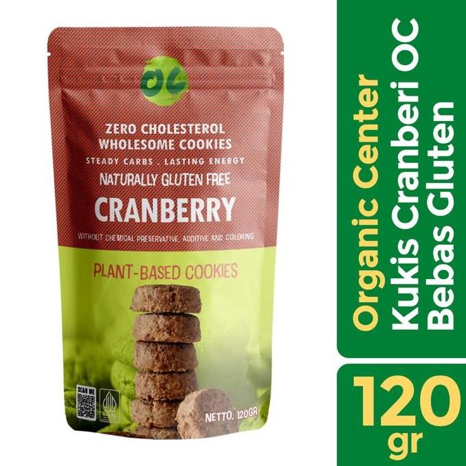 

Cookies Cranberry Organic Center - Gluten Free Vegan Cemilan Sehat Stok Terbatas