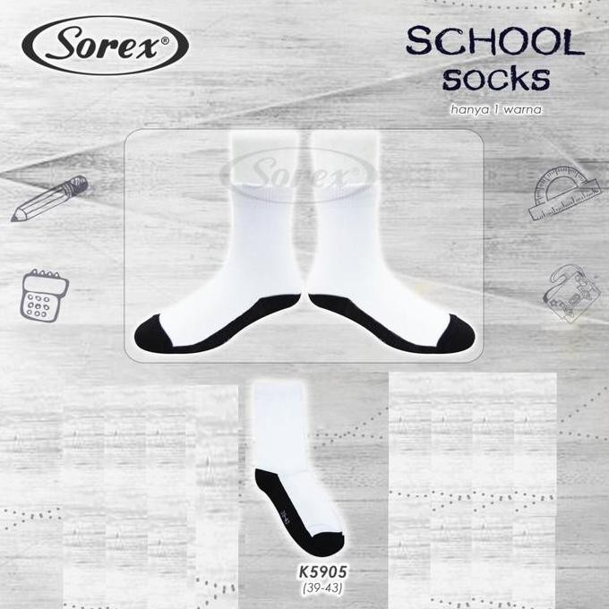 (Allthebest) Kaos Kaki Sekolah Ukuran 39 43 Sorex K5905