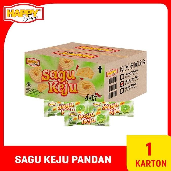 

Happy Time Sagu Keju Pandan 1 Karton Isi 6 Pack Cookies Premium Stok Terbatas