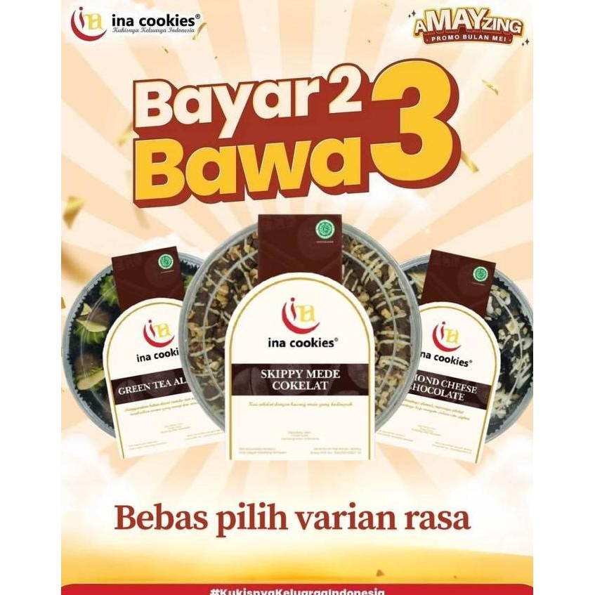 

Kue Kering Ina Cookies Toples Reguler - Cemilan Kue Kering Stok Terbatas