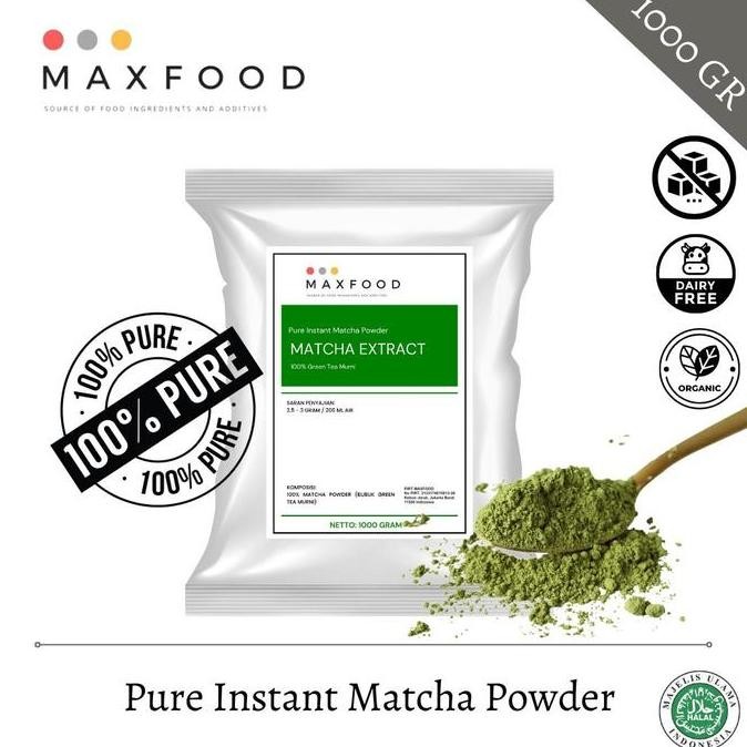 

Maxfood - Pure Matcha Powder / Bubuk Matcha Murni / Bubuk Green Tea Murni 1 Kg Pasti Promo