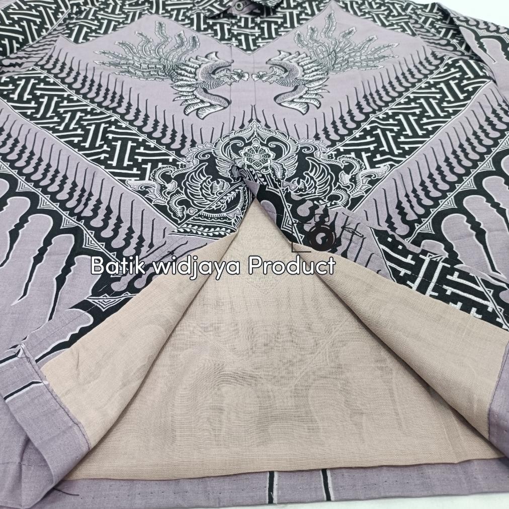 Trend - batik pria unggu pastel / batik couple ayah anak warna unggu pastel motif laseman moderen or