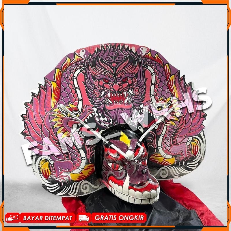 Bagus - (Langsung Beli) Barongan Anak Ukuran Jumbo Spons Devil Barongan Spons Barongan Merah Baronga