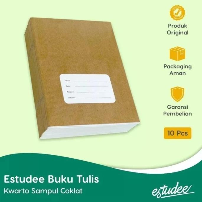

Buku Tulis Estudee Kwarto 58 Sampul Coklat Isi 10 Kertas Paper Stationery