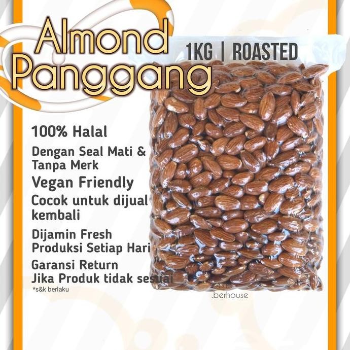 

Almond Panggang 1Kg Roasted Almond Cho.Berhouse Terlaris