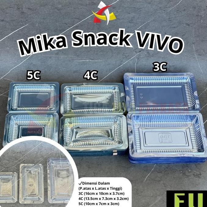 Mika Kue 3C 4C 5C Vivo / Mika Jajanan / Mika Makanan / Mika Bening @100Pcs
