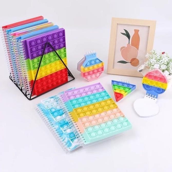 

Notebook Pop It / Buku Tulis Dengan Mainan Pop It