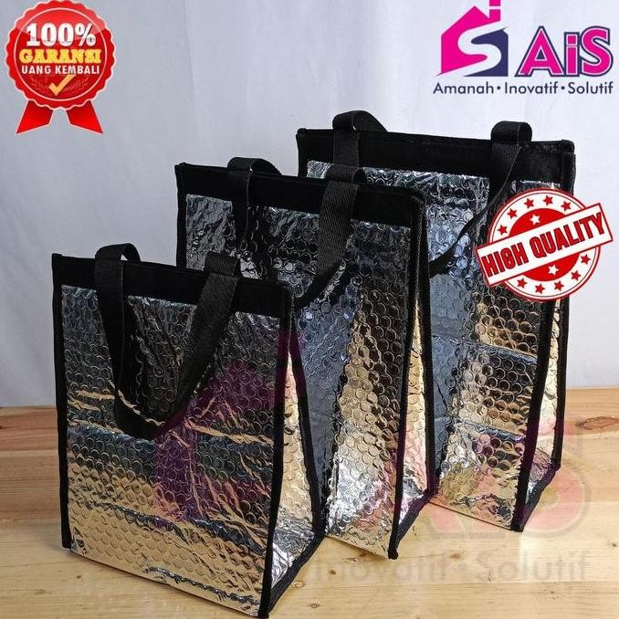 Tote Bag Aluminium Tas Belanja Frozen Food Ice Cream Tas Belanja Aluminium Tas Bekal Aluminium