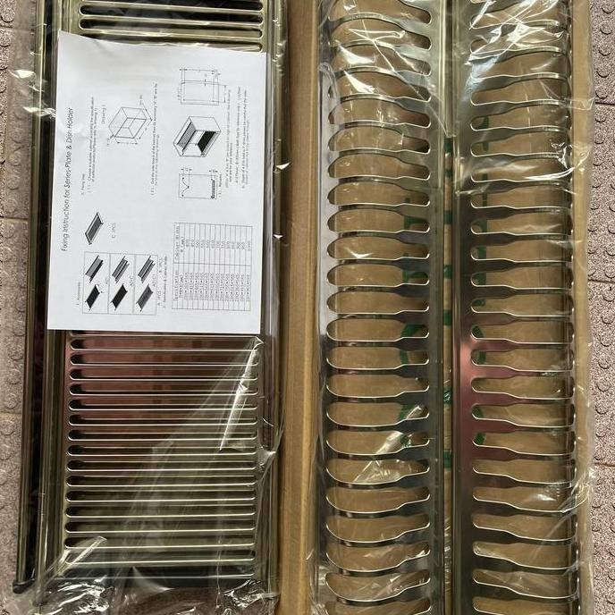 Rak piring gelas stainless 90cm vitco untuk kabinet dapur Bumbu