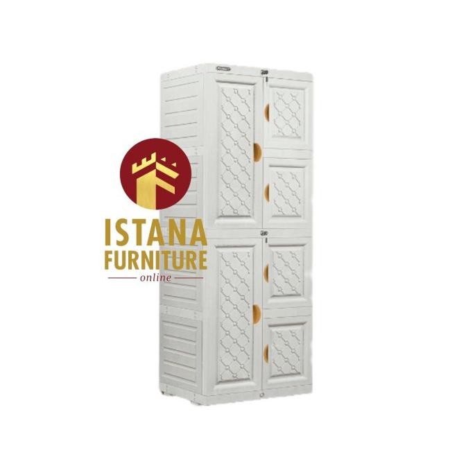 LEMARI PLASTIK / LEMARI PAKAIAN / RAK PLASTIK NAPOLLY 3 4 SUSUN KUNCI