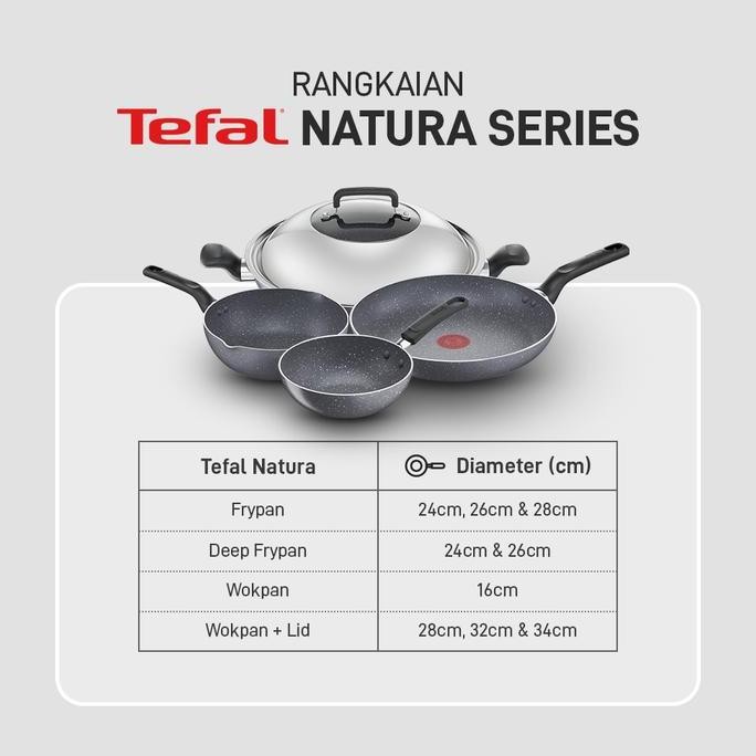 Tefal Cookware Set Wajan 2PCS Series Natura D / Fry Pan Anti Lengket