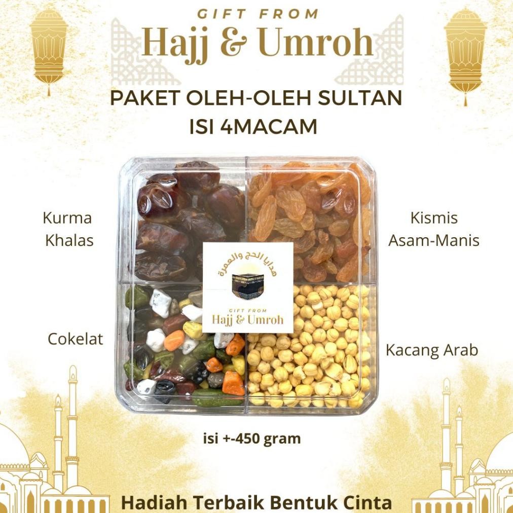 

Paket Sultan Oleh-Oleh Umroh Haji 4 In 1 | Gift Souvenir Hadiah Sekat 4 Isi Macam Sovenir Umrah Hajj