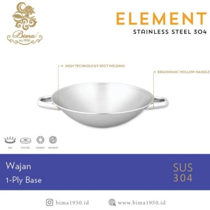 wajan element Bima stainless sus 304