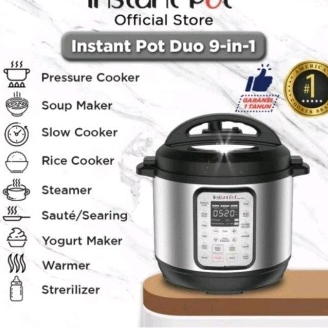 Instant Pot Duo 9 In 1 Electric Cooker  5.7 Liter