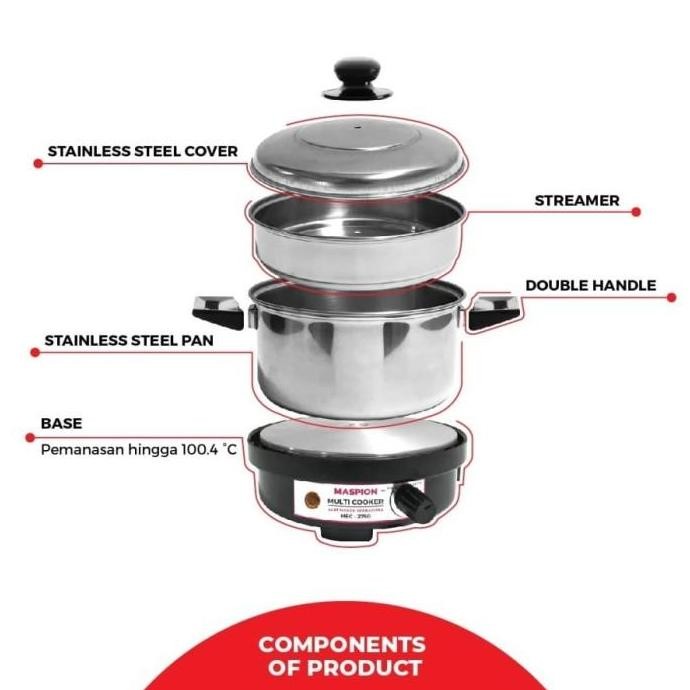 Maspion Mec-2750 Multi Cooker Mec2750 Mec 2750 Panci Listrik Eletrik
