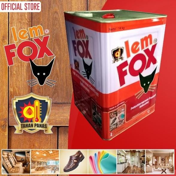 Lem Fox Lem Kuning Serbaguna Lem HPL Lem Fox Merah Blek 14 kg