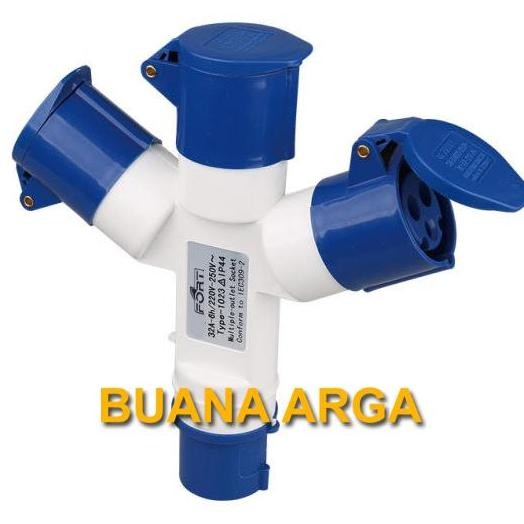 INDUSTRIAL PLUG & SOCKET CEE 1023 PIN 3 POLE 32A CABANG 3 FORT CEE1023 ORIGINAL DAN TERPERCAYA