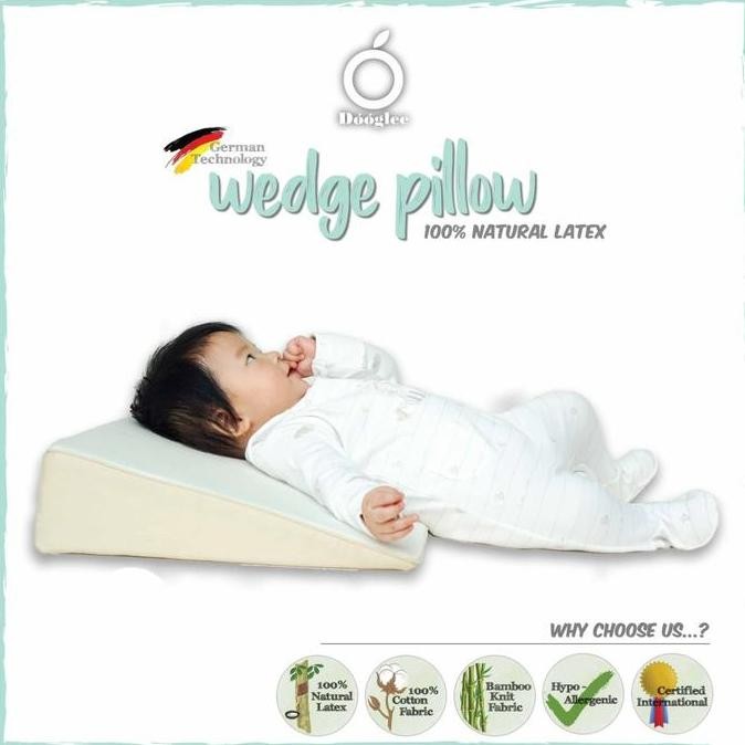 Dooglee Wedge Pillow N Case Bantal Anti Gumoh Bantal Latex Bayi