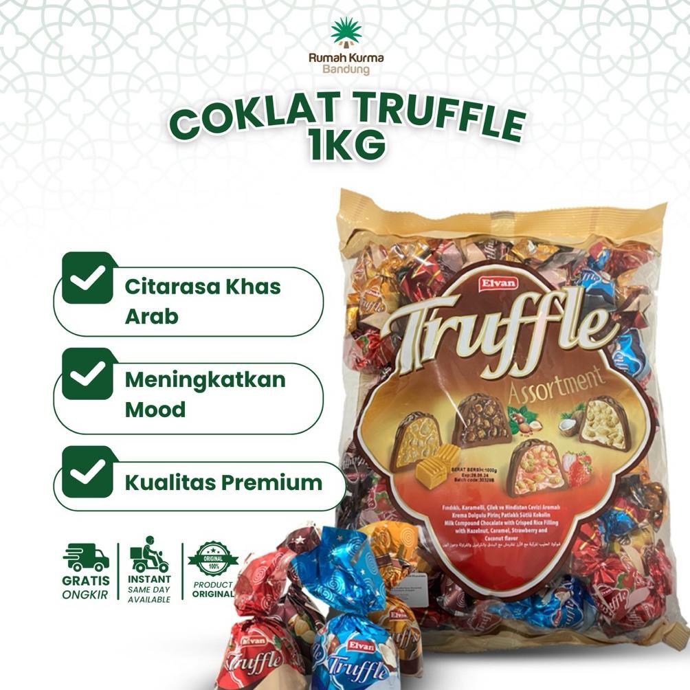 Coklat Turki Asli Truffle Truffle 1 Kg / Elvan Truffle Chocolate Oleh-Oleh Haji Umroh