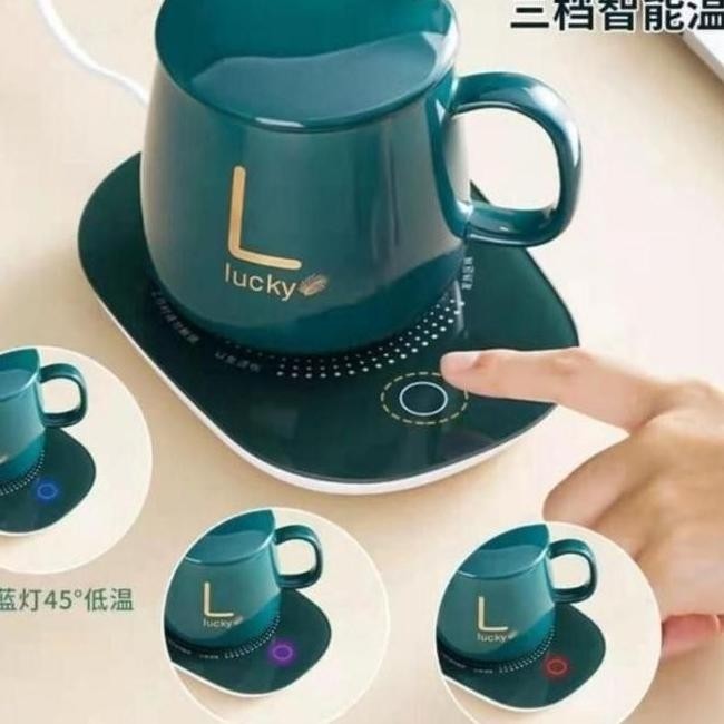 Mug Cangkir Elektrik Set Keramik Pemanas 55 Derajat Penghangat Kopi Gelas Mewah Keramik Listrik Dan 