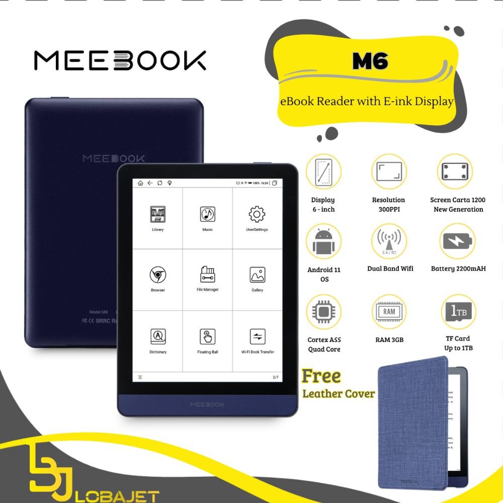 Terlaris Meebook M6 - 6-Inch Ebook Reader With E-Ink Display - Android 11 3Gb Ram 2200Mah Battery