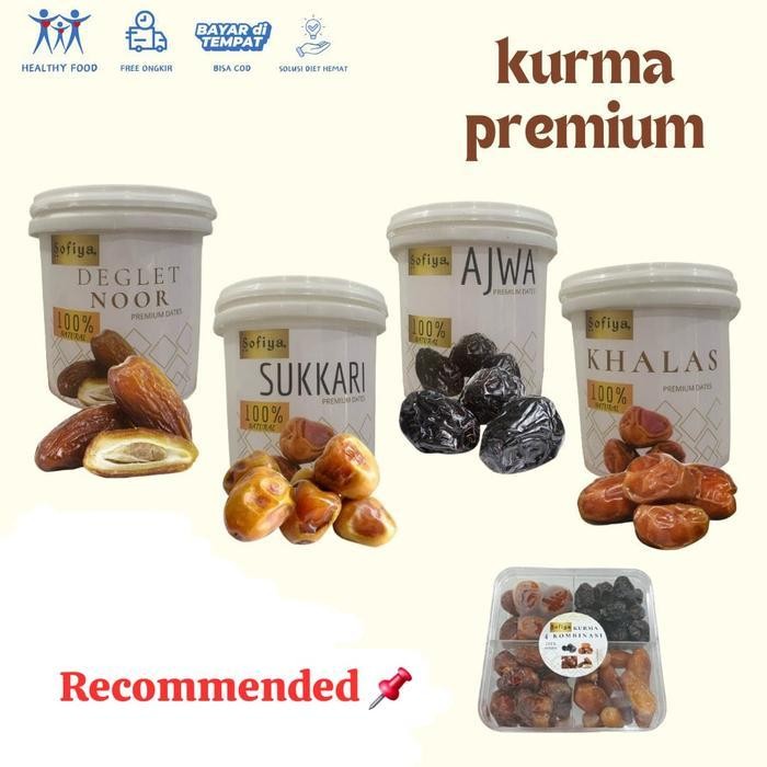 

Rps Cod 800 Gram Kurma Ember Sofiya Premium Sukkari/Ajwa/Tunisia/Khalas Madu Tunisia Deglet Noor Safiya