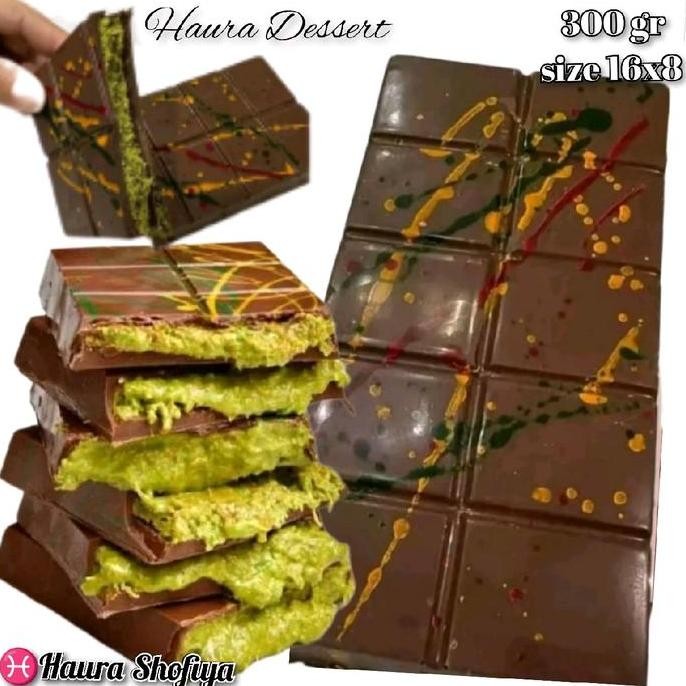 

RPS Chocolate Dubai Original Crispy "PISTACHIO KUNAFE" Berat 250 gr Size 16x8 , Coklat Viral Lembut Meleleh Dimulut Food Cocoa Cemilan Makanan Cokelat Snack