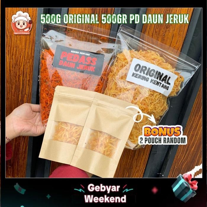 

Rps Diidapur Kering Kentang Mustofa Pedas Daun Jeruk Original Kemasan