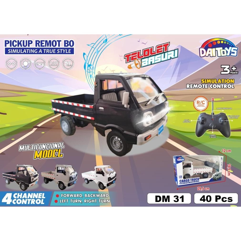 Cod Pgtoys Mainan Mobil Pick Up L300 Miniatur Black Hitam Bo Musik Dan Lampu Led Mainan Anak Laki Fgh