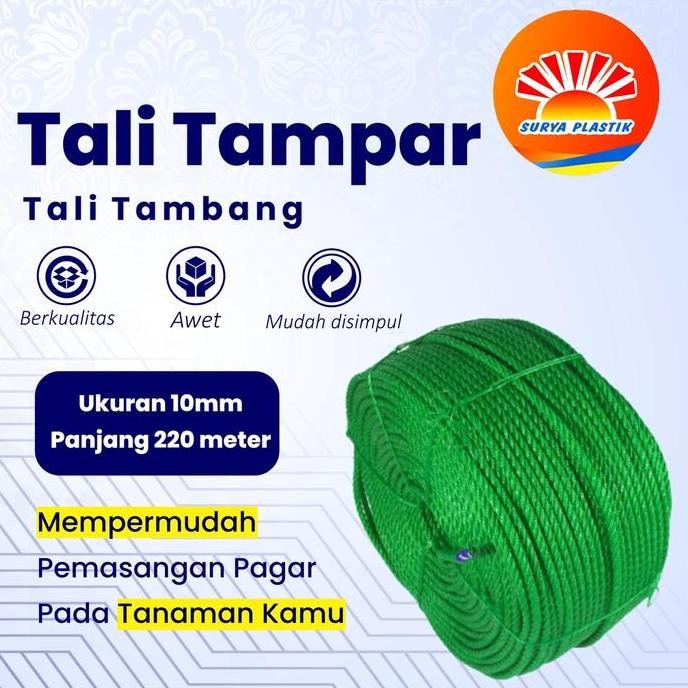 

Ready Stock Tali Tampar Ukuran 10Mm Panjang 220 Meter Kualitas Terjamin