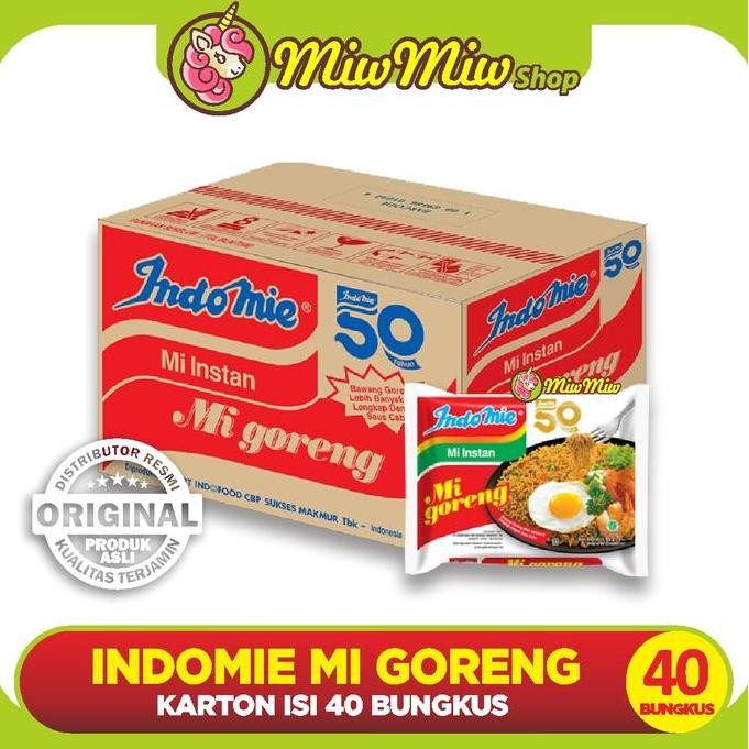 

Indomie - Mie Instant / Mi Instan (Grosir) Karton/ Dus Isi 40 Bungkus Pasti Ori