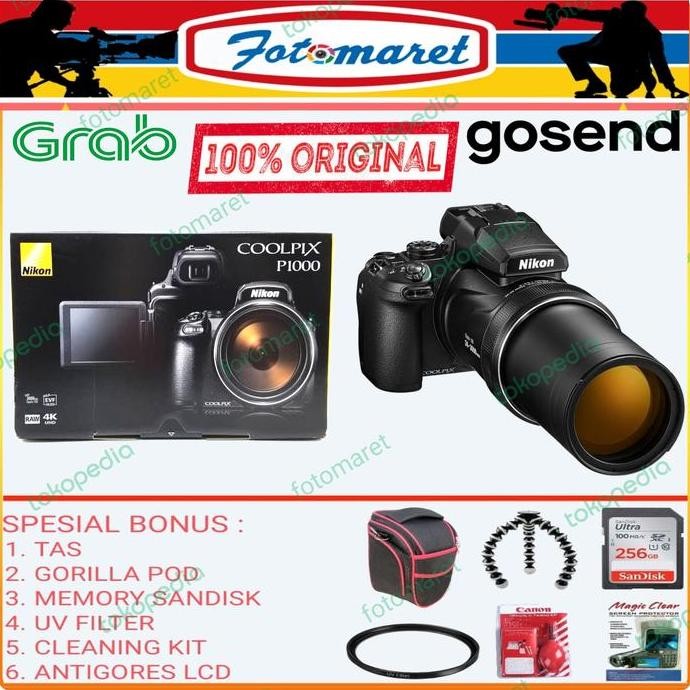 Promo NIKON COOLPIX P1000/KAMERA NIKON SEMIPRO P1000 SUPER ZOOM /NIKON P1000 COD
