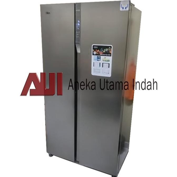 Promo GEA G2D-472.R KULKAS SIDE BY SIDE KULKAS 2 PINTU MENYAMPING RUMAH INOX COD