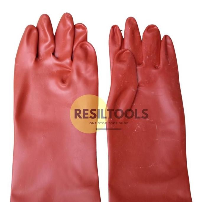 Siap Kirim Sarung Tangan Karet Panjang Sampai Bahu 65Cm Safety Glove Pelindung Tangan