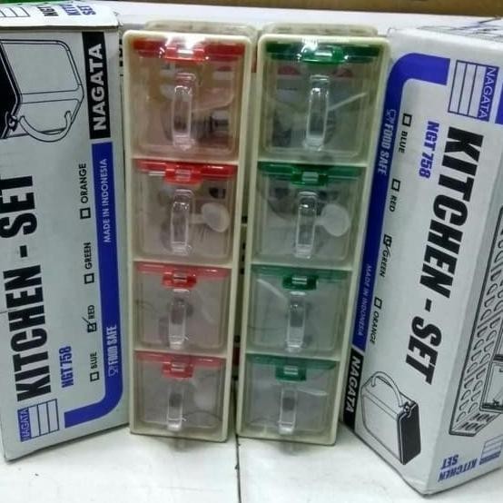 Nagata Tempat Bumbu Susun 4 Kitchen Set Plastik 758