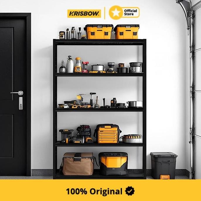 Krisbow Rak Besi 5 Tingkat - Hitam