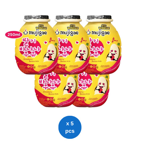 

Mujigae Banana Milk Strawberry 250ml x 5 pcs