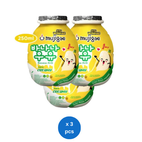 

Mujigae Banana Milk Extra Creamy 250ml x 3 pcs