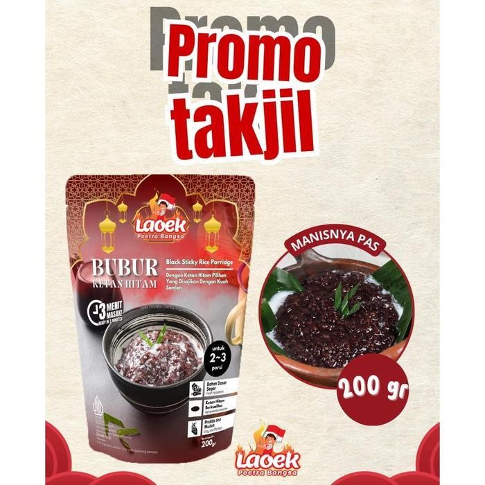 

Rps Bubur Ketan Hitam Siap Saji Makanan Manis Takjil 200Gram