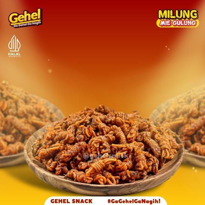 

FF NEW LAUNCHING MIE GULUNG (MILUNG) 200GR, Mie Uwel Pedas Jeruk - Makanan Ringan Food Noodles Goreng Instan