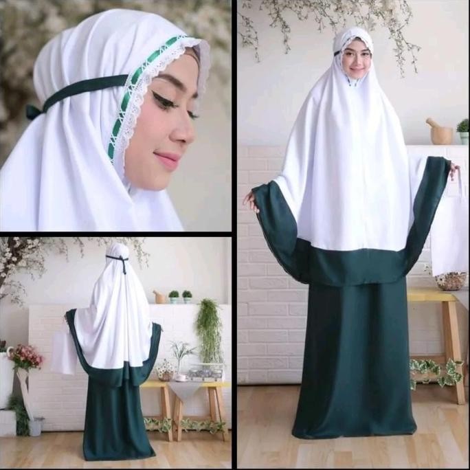 Mukena santri polos/ mukena katun Putih