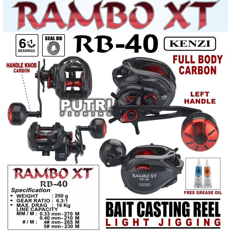 REEL KENZI RAMBO XT RB-30 RB-40 & RAMBO RB-25 BAITCASTING BC OH