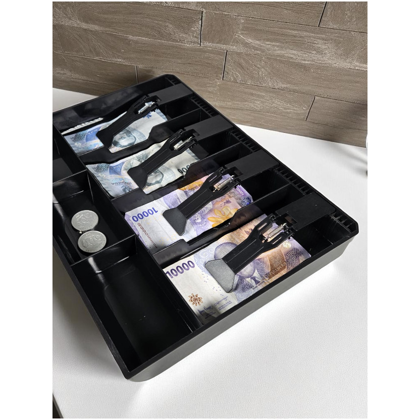 Laci Uang Kasir 4 Sekat Plastik Coin Cash Drawer Tray - 002