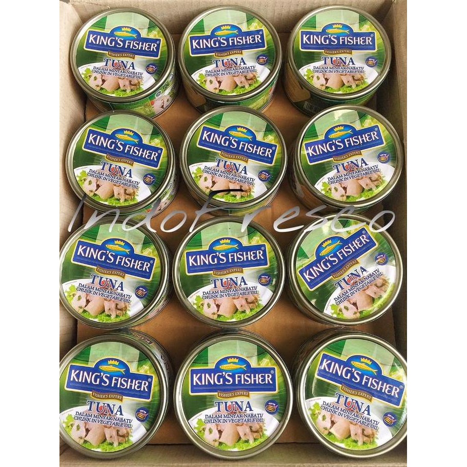 

READY KING'S FISHER TUNA IN OIL KALENG 170G - TUNA KALENG MINYAK DUS KHUSUS GOSEND