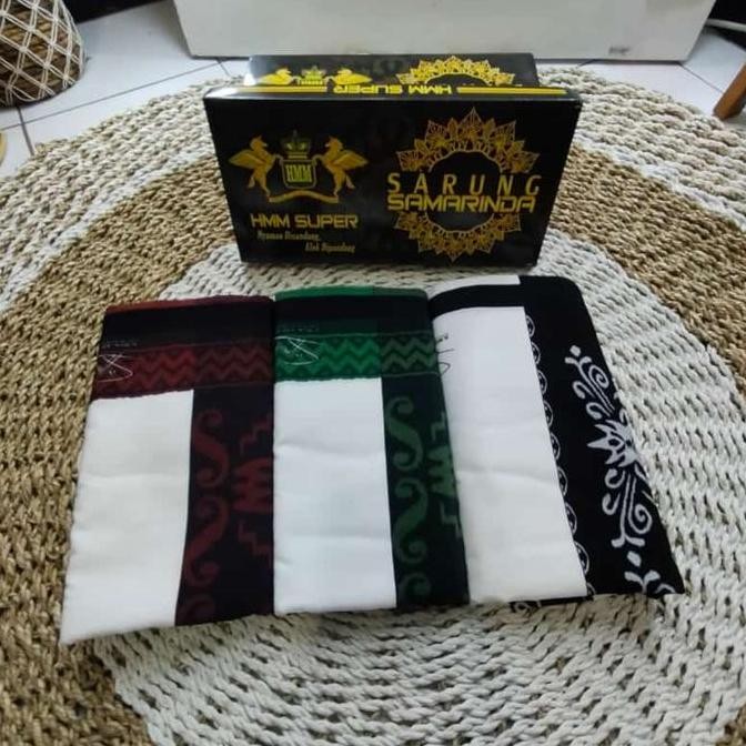 Sarung Samarinda/Sarung HMM Super/Sarung Sholat/Sarung Samarinda Putih