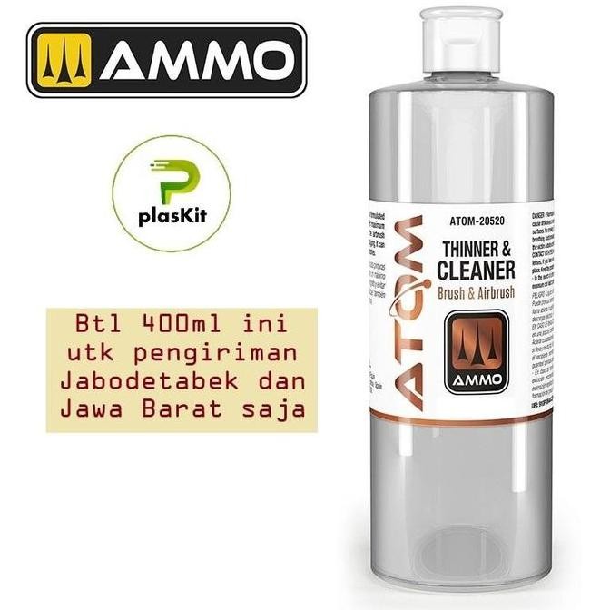 

20520 : Thinner and Cleaner 400ml ( for Brush & Airbrush ) - ATOM Color