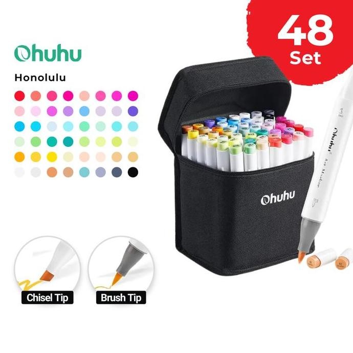 

OHUHU Honolulu Classic 48 Colors Dual Tip (Brush & Chisel)