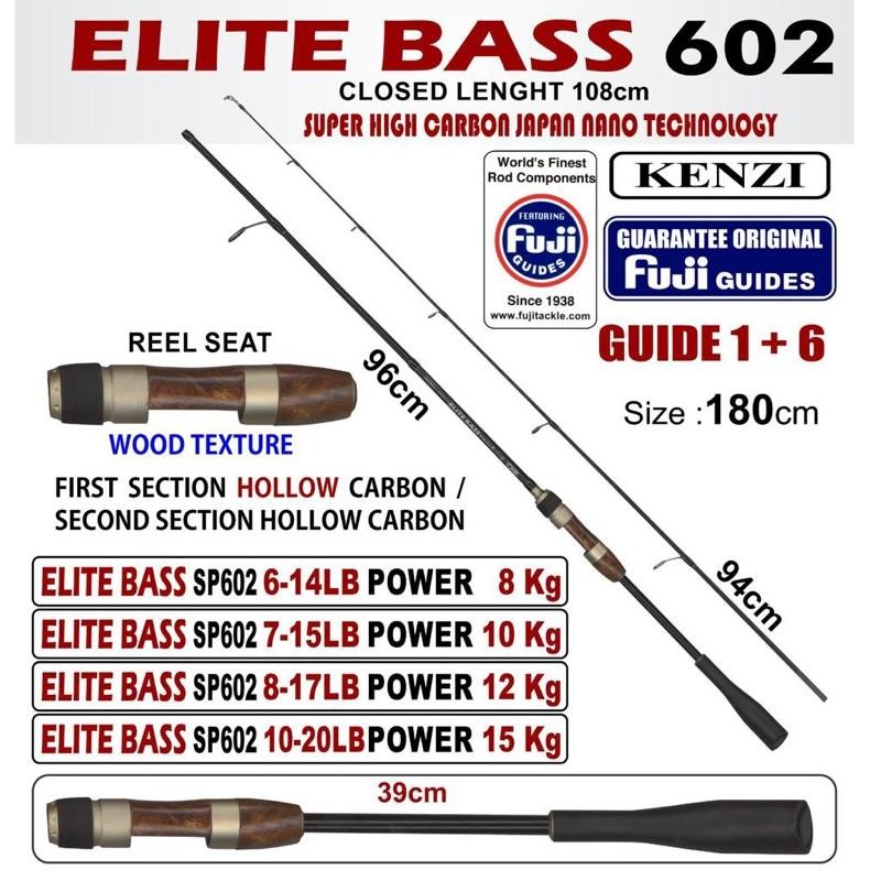 JORAN KENZI ELITE BASS 602 6-14lbs 7-15lbs 8-17lbs 10-20lbs Spinning